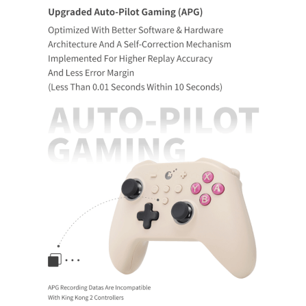 จอยเกมไร้สาย GuliKit Pro Controller NS38 KK3 PRO สีครีม_4